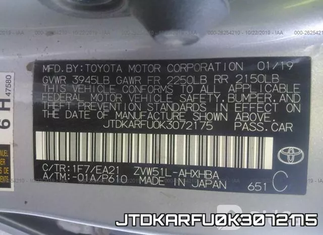 JTDKARFU0K3072175 фото 10