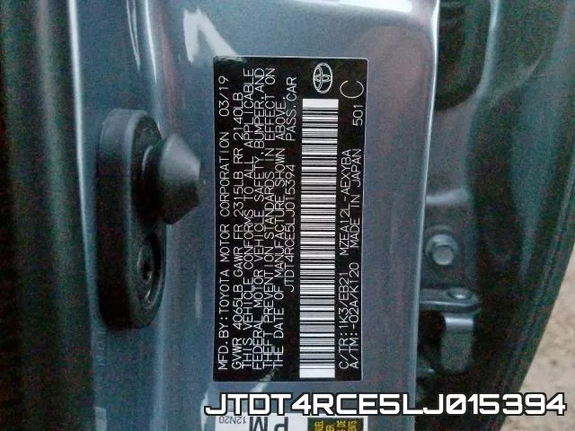 JTDT4RCE5LJ015394 фото 2