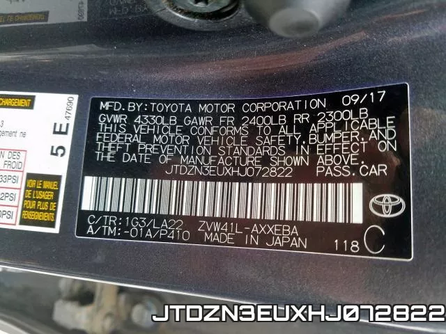 JTDZN3EUXHJ072822 фото 2
