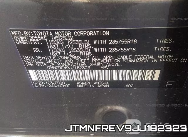 JTMNFREV9JJ182323 фото 10