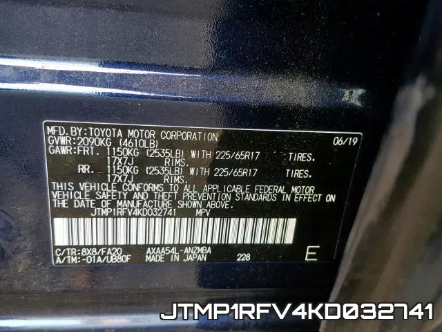 JTMP1RFV4KD032741 фото 2