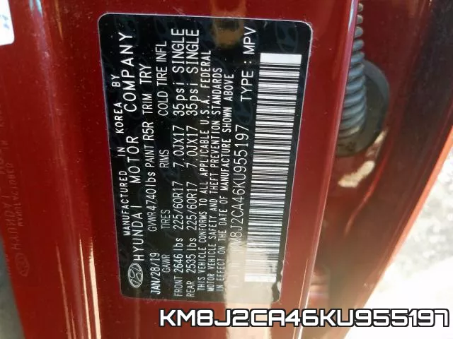 KM8J2CA46KU955197 фото 2