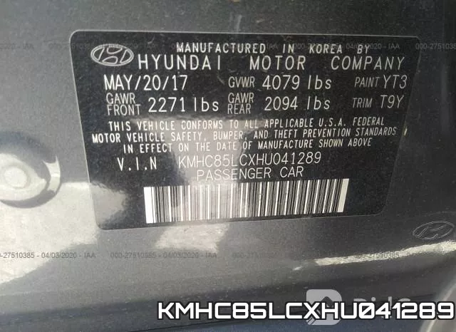 KMHC85LCXHU041289 фото 10
