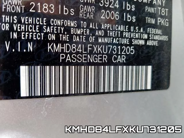 KMHD84LFXKU731205 фото 2