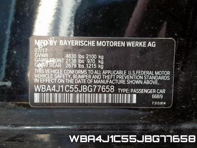 WBA4J1C55JBG77658 фото 2