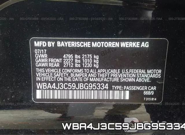 WBA4J3C59JBG95334 фото 10