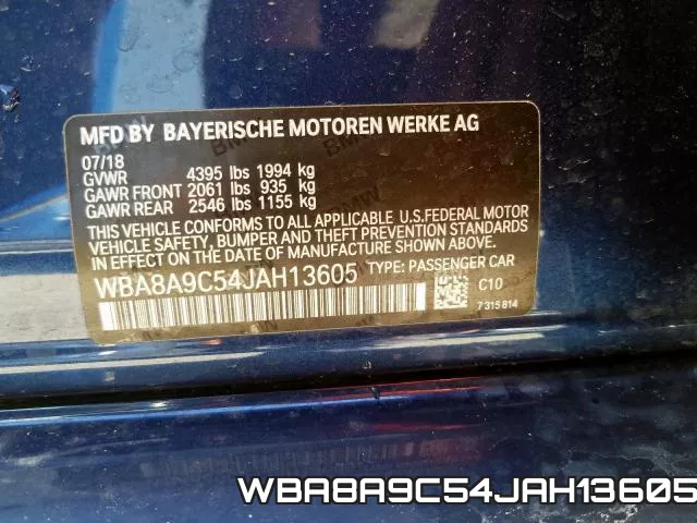 WBA8A9C54JAH13605 фото 2