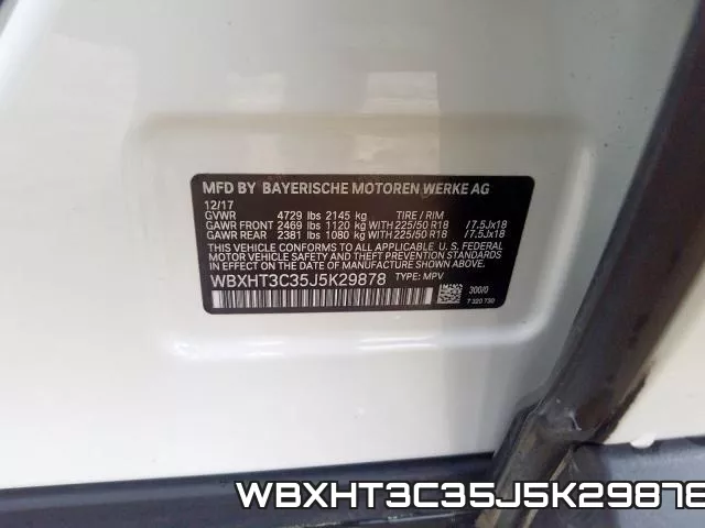 WBXHT3C35J5K29878 фото 2