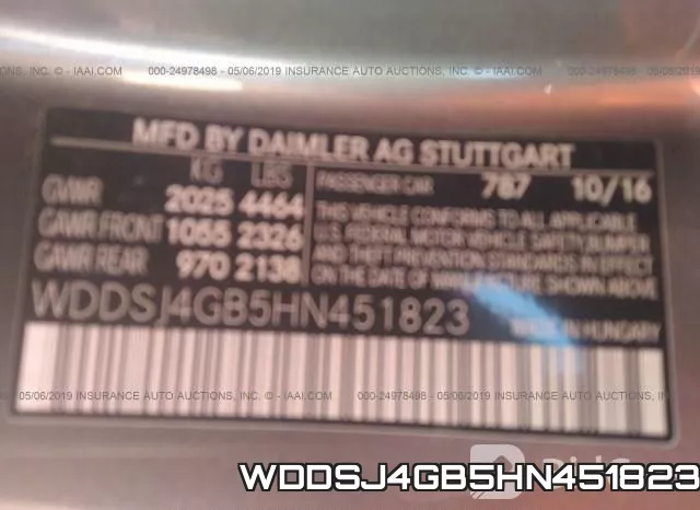 WDDSJ4GB5HN451823 фото 10