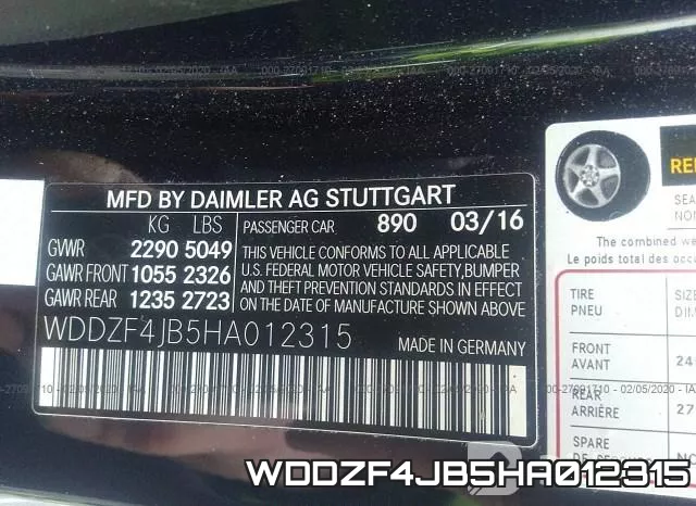 WDDZF4JB5HA012315 фото 10