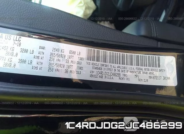 1C4RDJDG2JC486299 фото 9