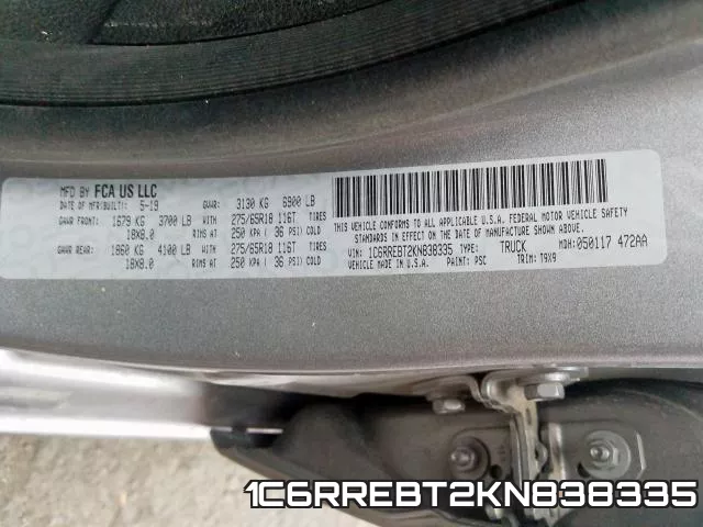 1C6RREBT2KN838335 фото 2