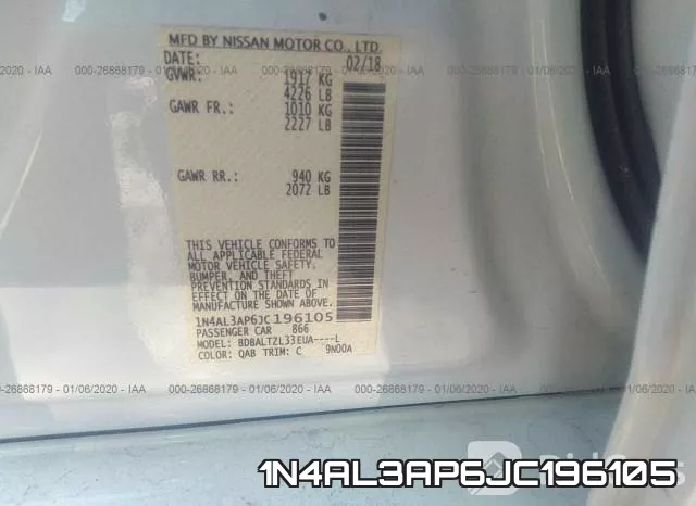 1N4AL3AP6JC196105 фото 10