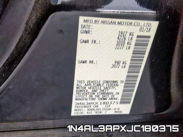 1N4AL3APXJC180375 фото 2