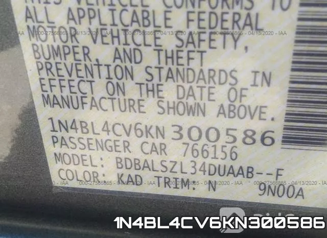 1N4BL4CV6KN300586 фото 10