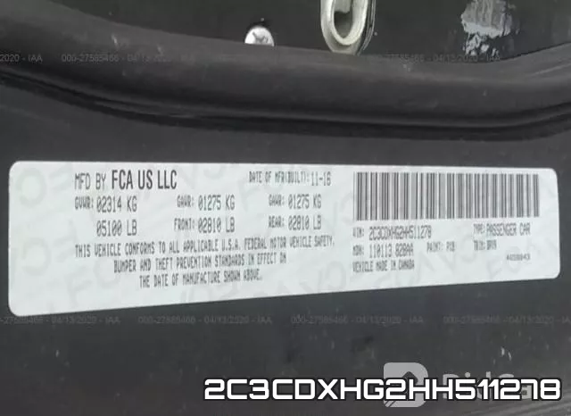 2C3CDXHG2HH511278 фото 10