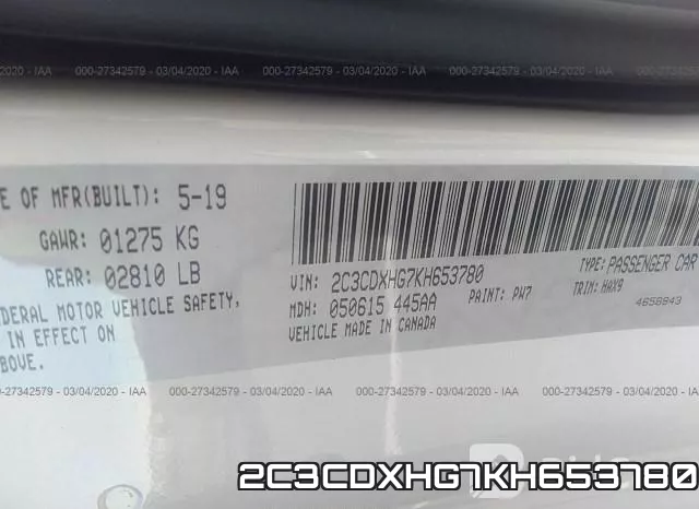 2C3CDXHG7KH653780 фото 10