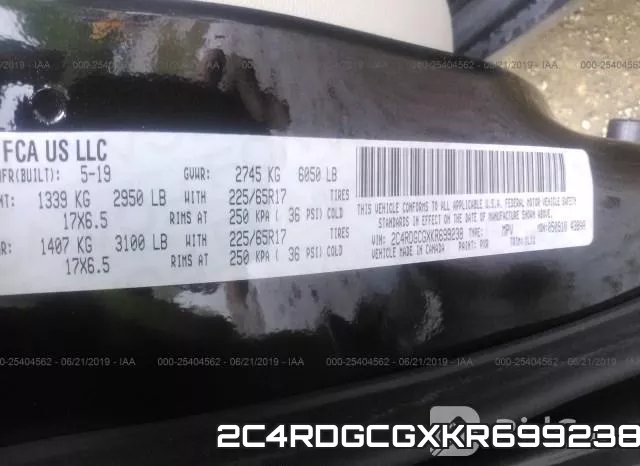 2C4RDGCGXKR699238 фото 10