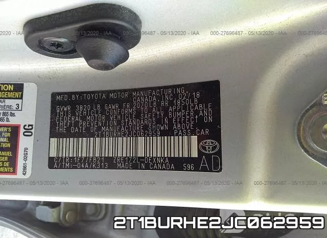 2T1BURHE2JC062959 фото 10
