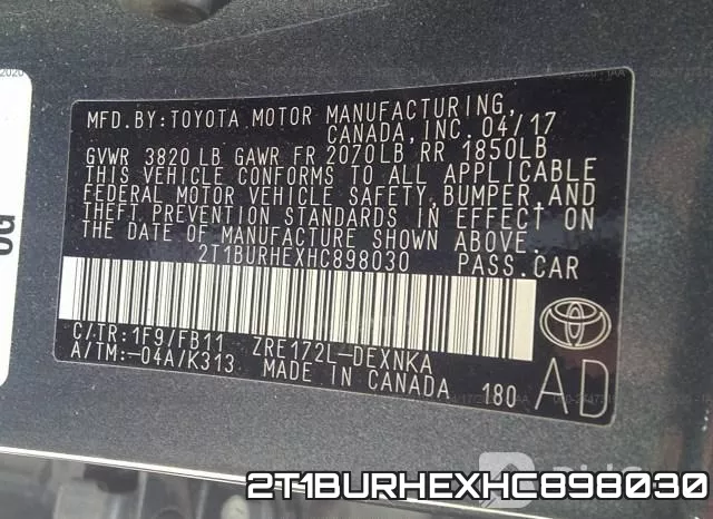 2T1BURHEXHC898030 фото 10