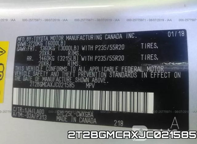 2T2BGMCAXJC021585 фото 10