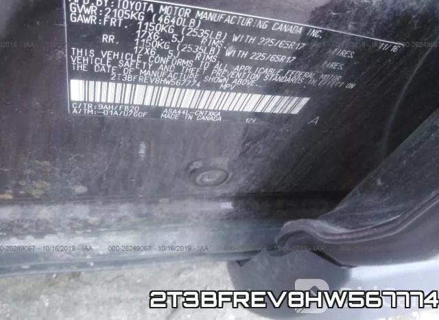 2T3BFREV8HW567774 фото 10