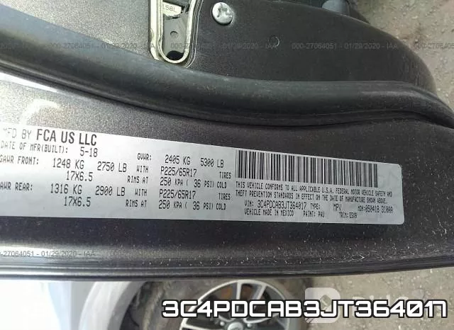 3C4PDCAB3JT364017 фото 10