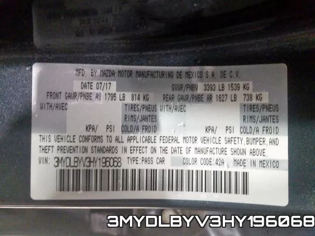 3MYDLBYV3HY196068 фото 2