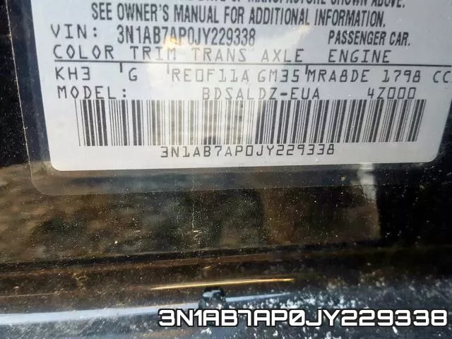 3N1AB7AP0JY229338 фото 2