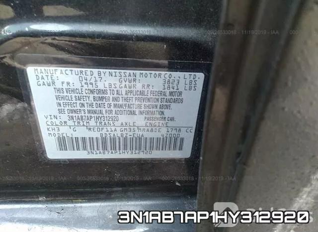 3N1AB7AP1HY312920 фото 10