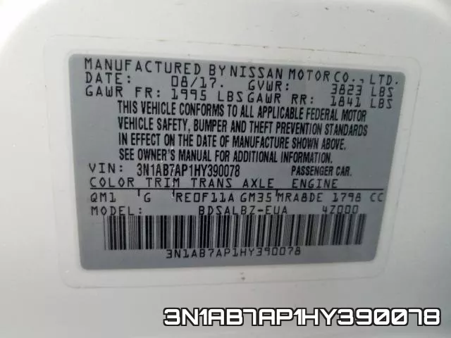 3N1AB7AP1HY390078 фото 2