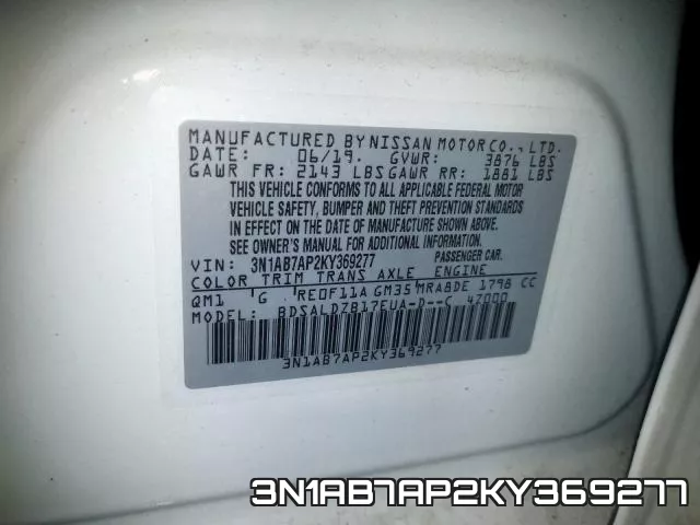 3N1AB7AP2KY369277 фото 2