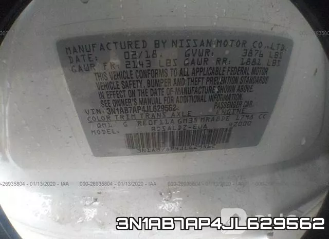 3N1AB7AP4JL629562 фото 10