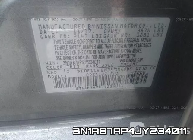 3N1AB7AP4JY234011 фото 10