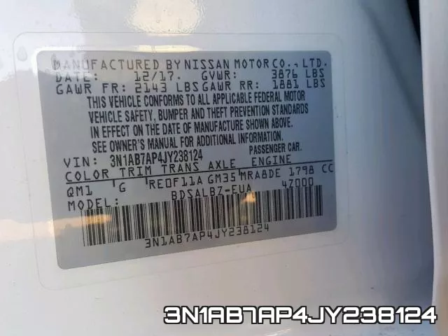 3N1AB7AP4JY238124 фото 2