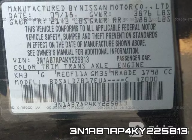 3N1AB7AP4KY225813 фото 10