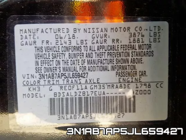 3N1AB7AP5JL659427 фото 2