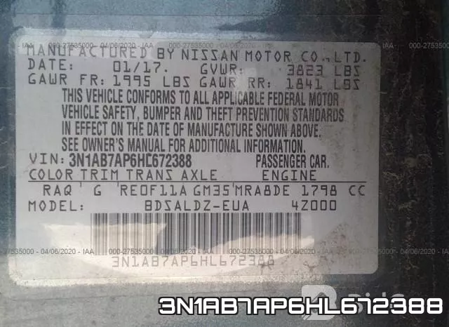 3N1AB7AP6HL672388 фото 10