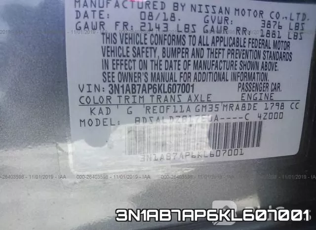 3N1AB7AP6KL607001 фото 10
