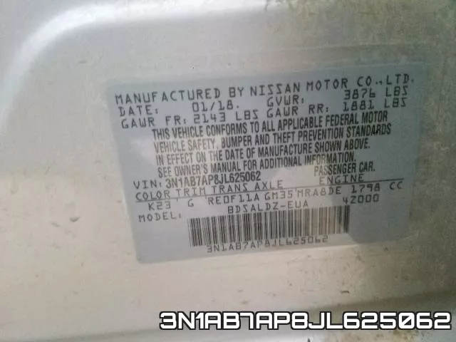 3N1AB7AP8JL625062 фото 2
