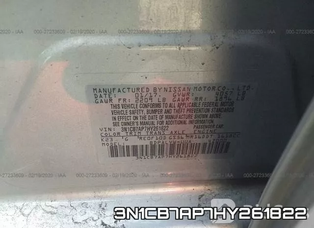 3N1CB7AP7HY261822 фото 10