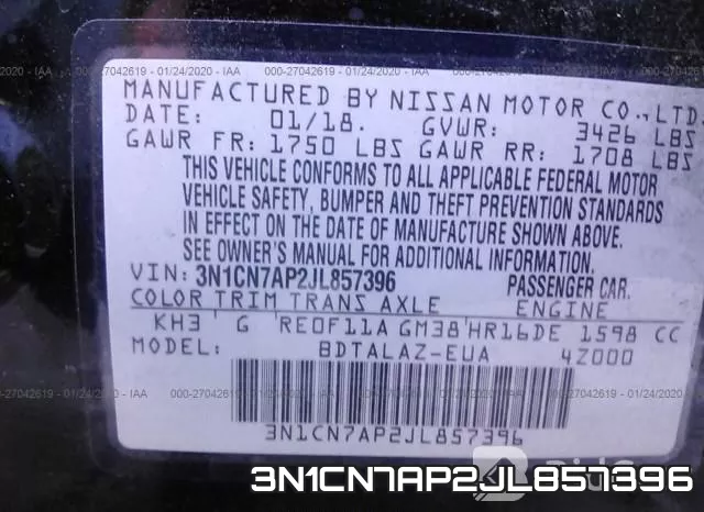 3N1CN7AP2JL857396 фото 10
