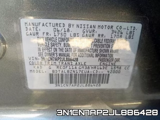 3N1CN7AP2JL886428 фото 2