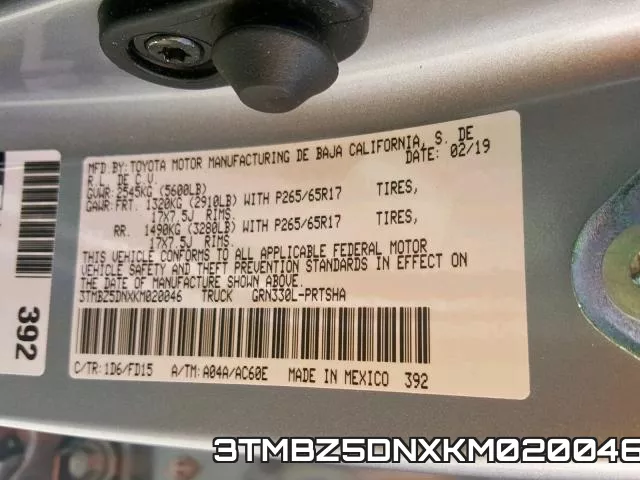 3TMBZ5DNXKM020046 фото 2