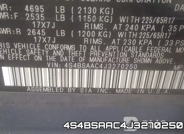 4S4BSAAC4J3270250 фото 10