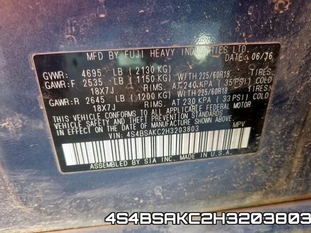 4S4BSAKC2H3203803 фото 2