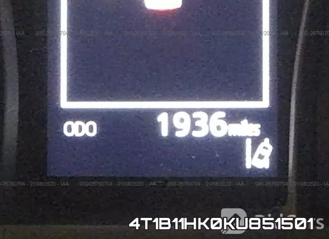 4T1B11HK0KU851501 фото 8