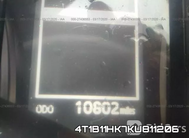 4T1B11HK7KU811206 фото 8