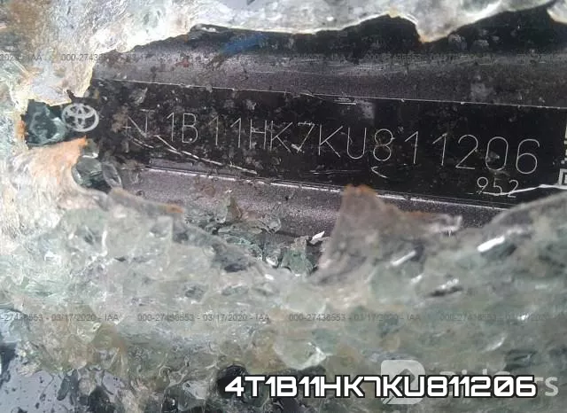 4T1B11HK7KU811206 фото 10