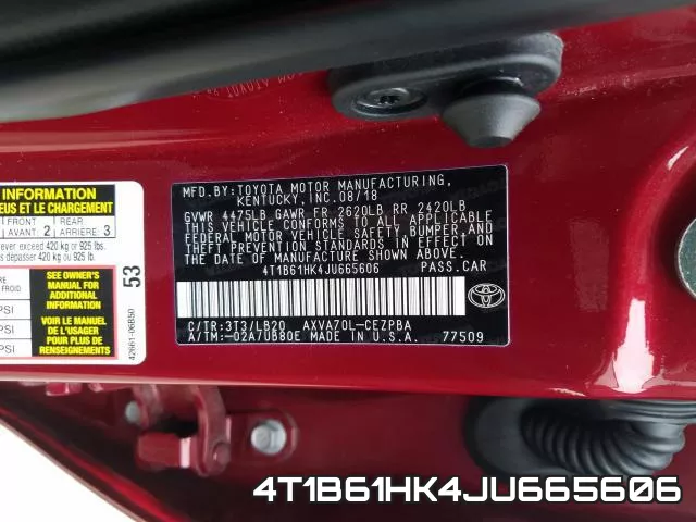 4T1B61HK4JU665606 фото 2